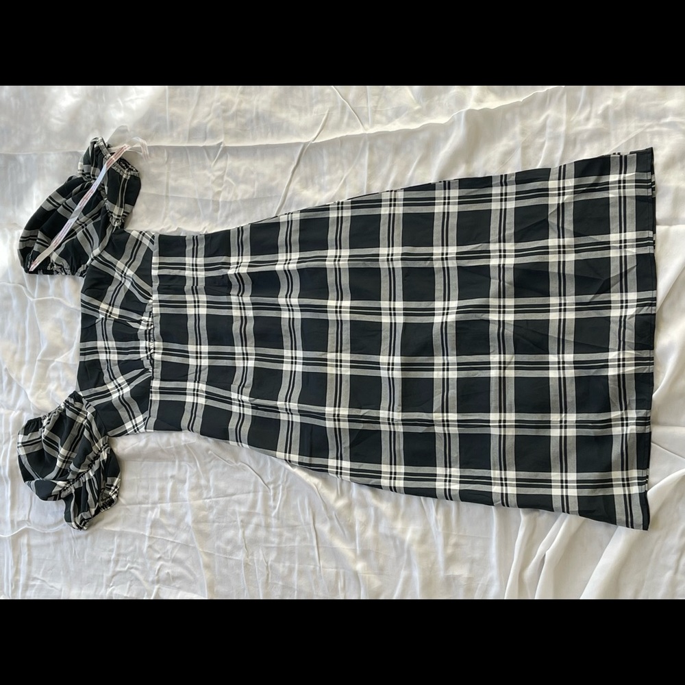 Missguided puff sleeve midi dress